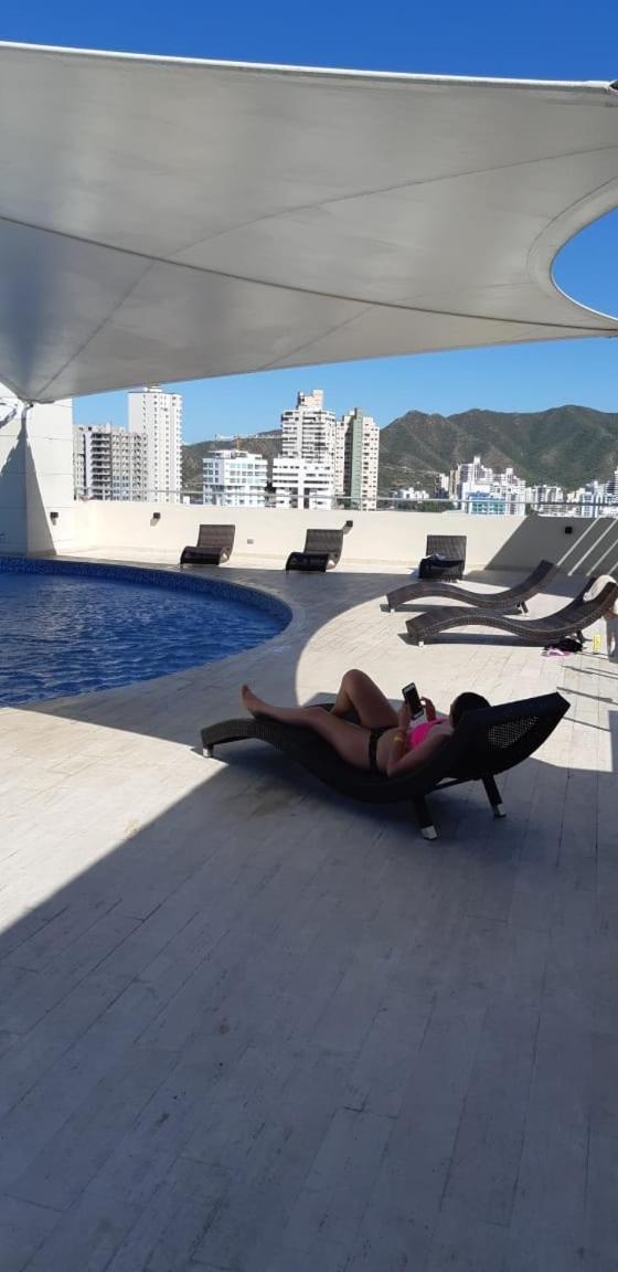 Beautiful sea view swimming pool&Jacuzzis Apartment Santa Marta  Exterior foto